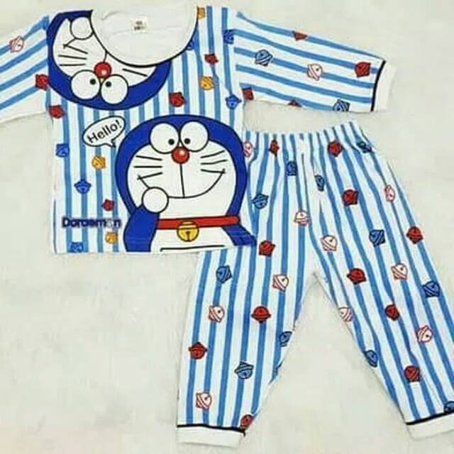 Baju Tidur Piyama Anak Bayi Laki-laki Perempuan Piyama Doraemon