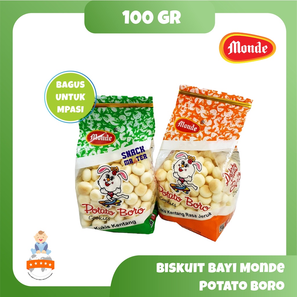 Biskuit Bayi Monde Potato Boro 100gr bagus untuk MPASI