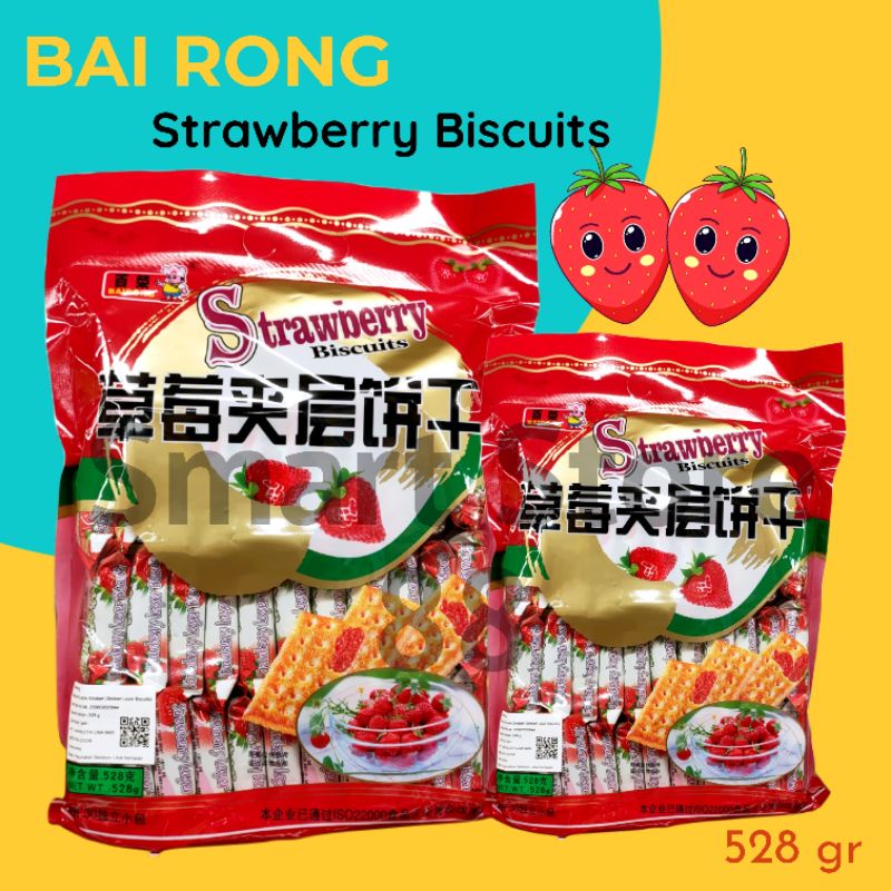 

BAIRONG STRAWBERRY LAYER BISCUITS 528GR BAI RONG BISKUIT LAPIS STRAWBERI IMPORT JAPAN JEPANG