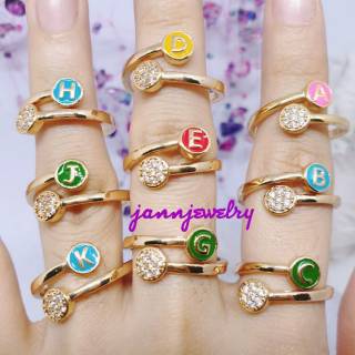 Neww cincin huruf warna-warni all size ya | Shopee Indonesia