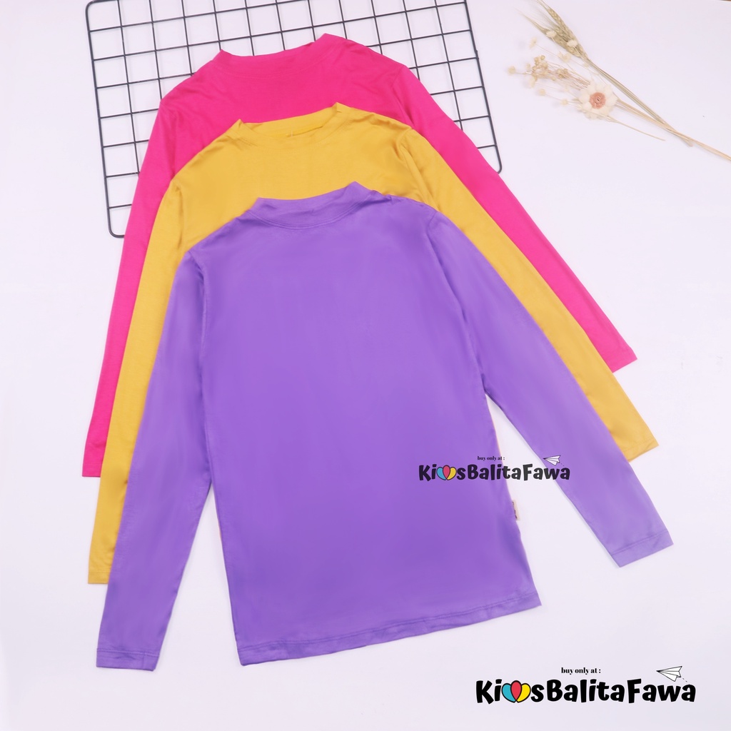 Kaos Manset Wanita Fit to M / Dalaman Kaos Polos Perempuan Lengan Panjang Standar Spandek Murah Adem