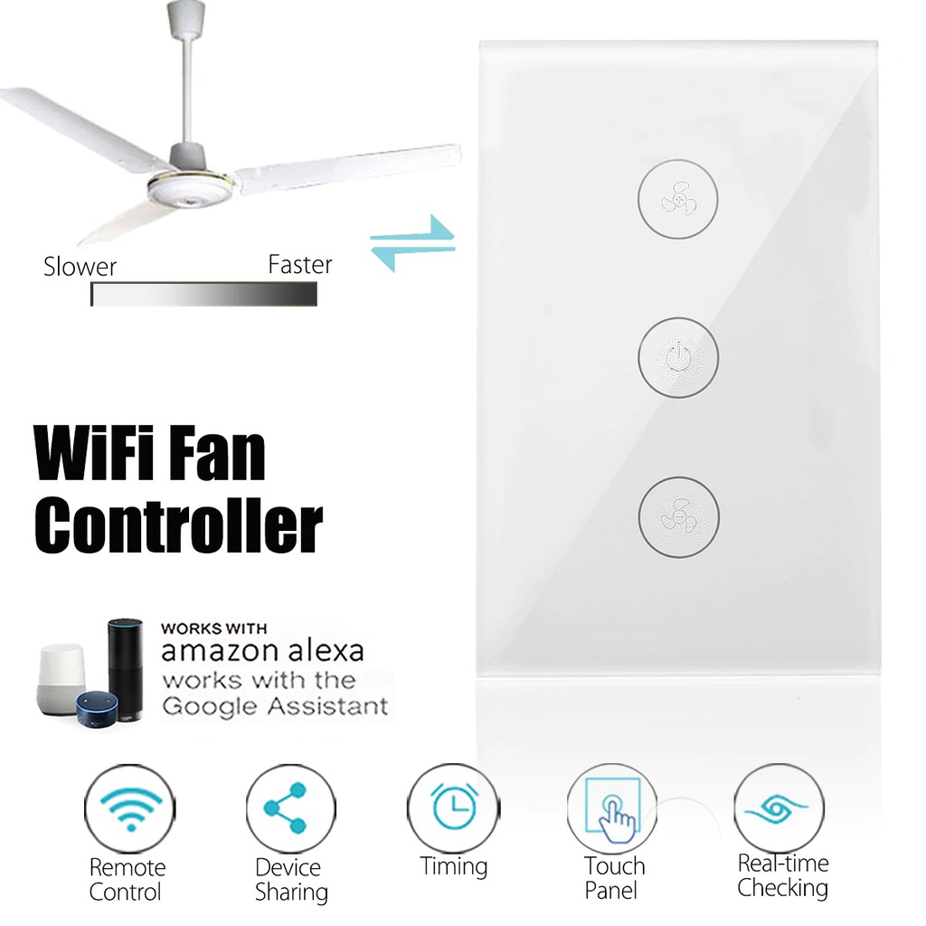 Tuya Eu Uk Us Wifi Smart Ceiling Fan Switch App Remote Timer And Speed Control Works With Alexa Shopee Indonesia Tuya Eu Uk Us Wifi Smart Ceiling Fan Switch App Remote Timer And Speed Control Works With Alexa Shopee Indonesia