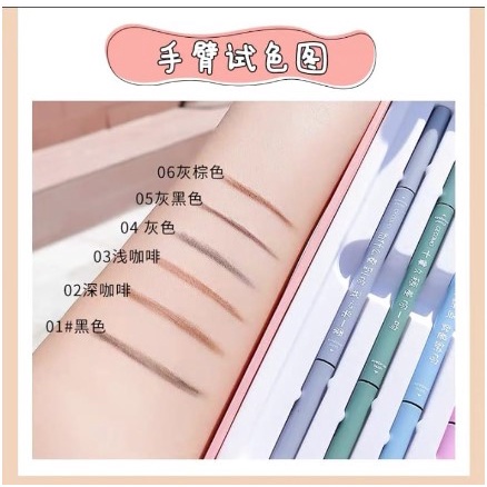 Lameila Pensil Alis Eyebrow Geometry Color Double Head 1 Set 6 PCS 838