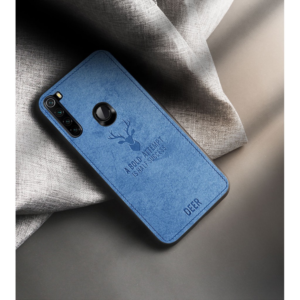 Case Redmi Note 8 Deer Bahan Jeans Original Back cover Softcase