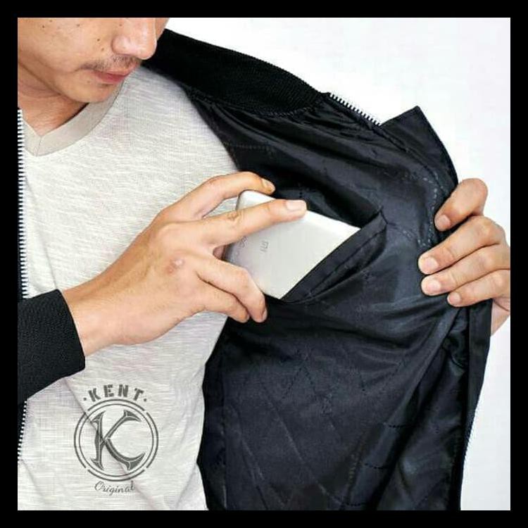 100%Original Jaket Bomber Pria / Jaket Parka / Jaket Kent Retro Original Hitam Dijamin Murah 100%