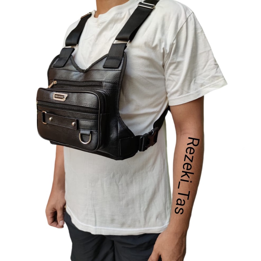 TAS SALEMPANG TAS DADA ARMY WATERPROOF  KULIT PU LEATHER ORIGINAL POLO AMSTAR CHEST BAG OUTDOOR