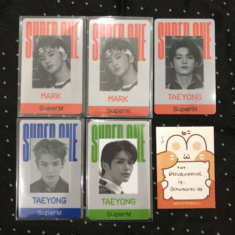 superm taeyong mark id card jopping super one nct pc