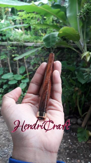 Pipa rokok kayu bertuah galih asem golden ring heksagon grade A