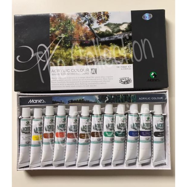 

Baru! Atk0297Mr 12 Warna Maries Cat Acrylic Akrilik Colour 12Ml 812B Acrilik Termurah