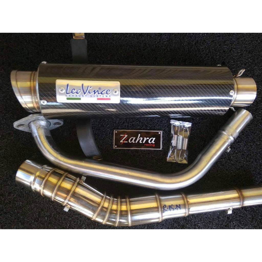 Knalpot Racing Leovince GP Corsa karbon, KnalpotRacing motor R15 V3,Xabre,Honda,CB150R,gsxr150