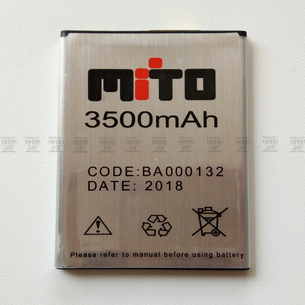 Baterai Mito Fantasy Champ A880 A990 BA-00132 BA00132 Original Double Power Batre Batrai BA 00132