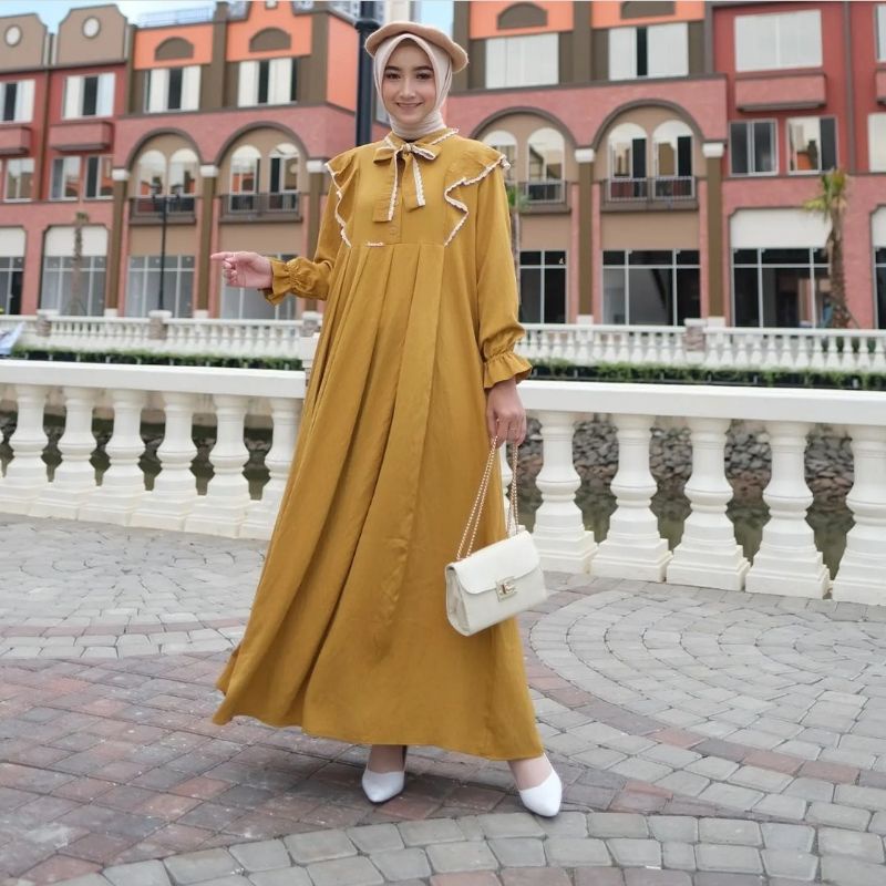 GAMIS SALVINA YS ORIGINAL/GAMIS KRINGKEL TALI PITA RENDA/AHMED.STORE