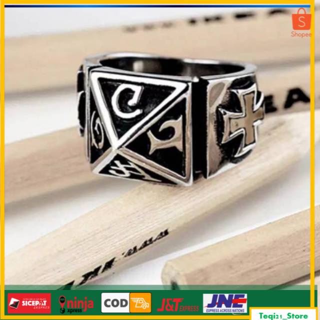 CINCIN PIRAMID GAYA VINTAGE UNTUK PRIA | CINCIN PRIA 925 TQR-C.3B