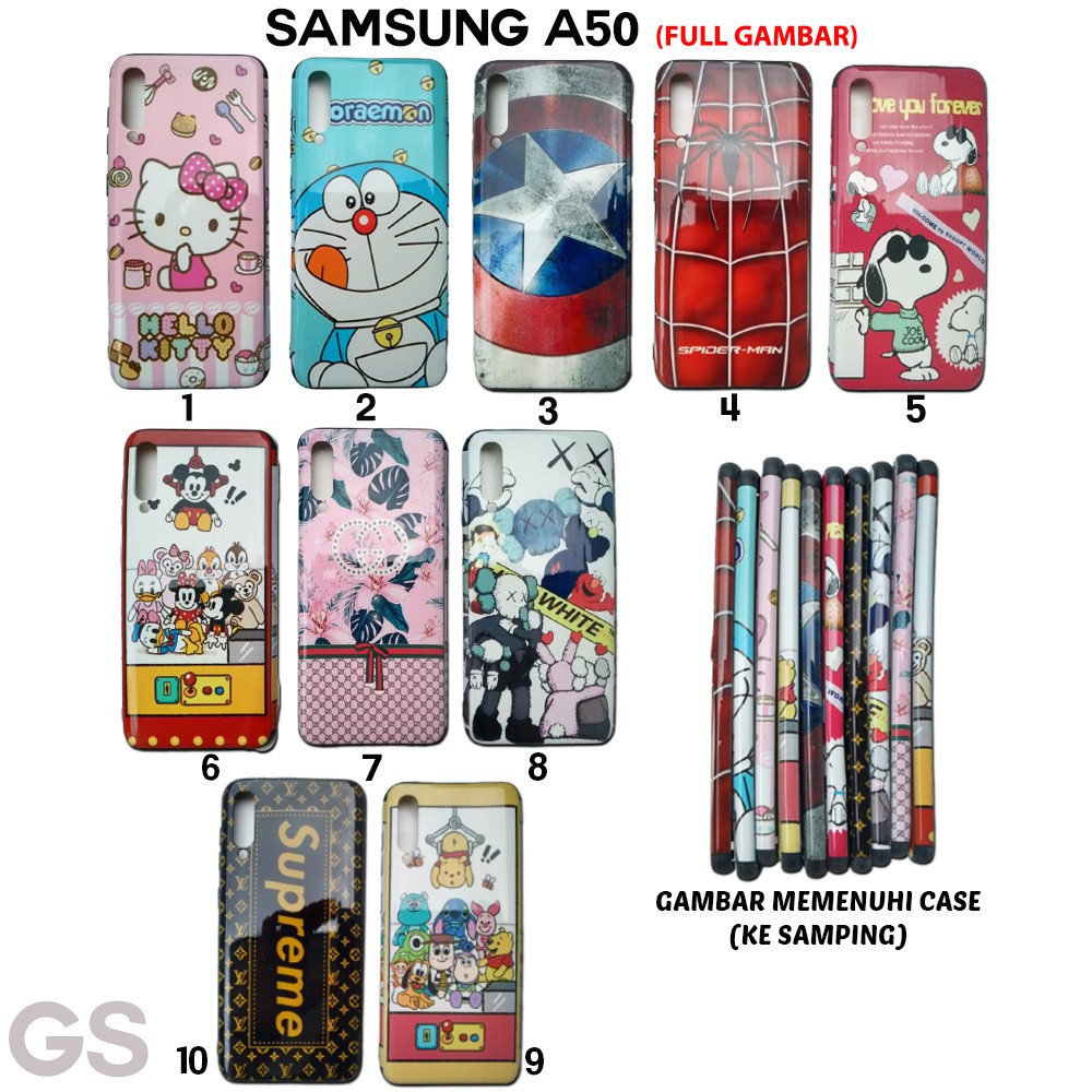 CASE HARDCASE Full Print Gambar Karakter Case SAMSUNG A50  Case Full Gambar