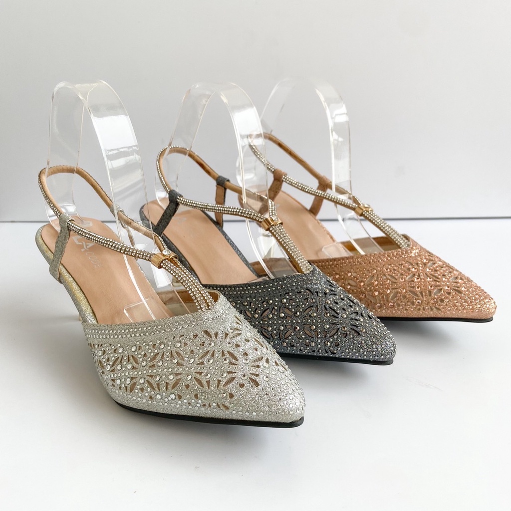 Lacode Wedding Shoes Sandal Pengantin Sandal Pesta Sandal Wisuda Import