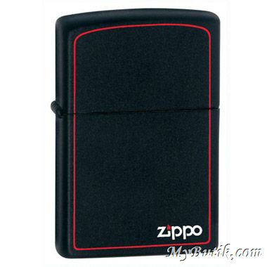 Zippo 218ZB Black Matte With Zippo Border