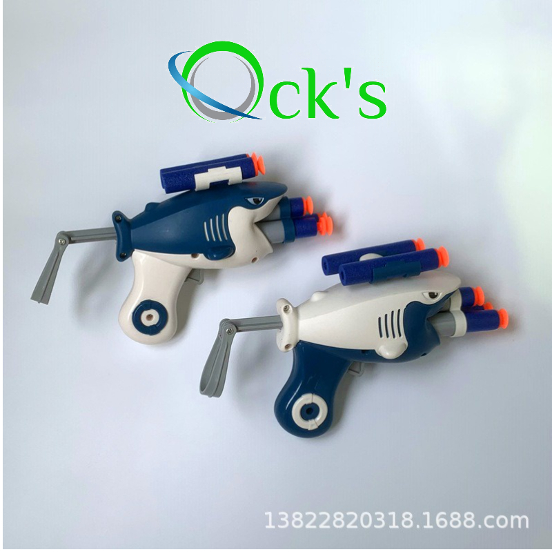 Mainan Pistol Hiu Nerf Gun Peluru Spons + 5 Peluru Harga Pabrik