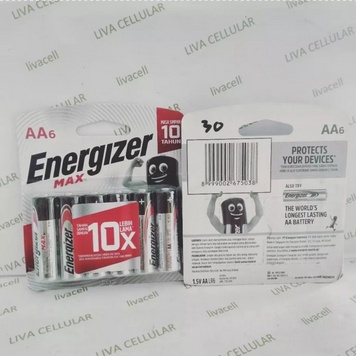 Baterai/Battery/Batere Energizer Max AA/AAA isi 6 pcs Masa simpan 10th