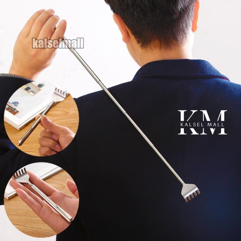 Penggaruk Punggung Portable Dan Alat Pijat Terapi / Garukan Punggung / Alat Penggaruk Badan / Pengaruk Pungung Gatal / Pengaruk Punggung Stainless Steel / Alat Garuk Mandi Kepala ART17