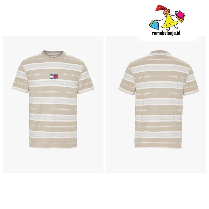 KAOS TOMMY HILFIGER Pure Cotton Stripe SIZE L NEW & ORIGINAL