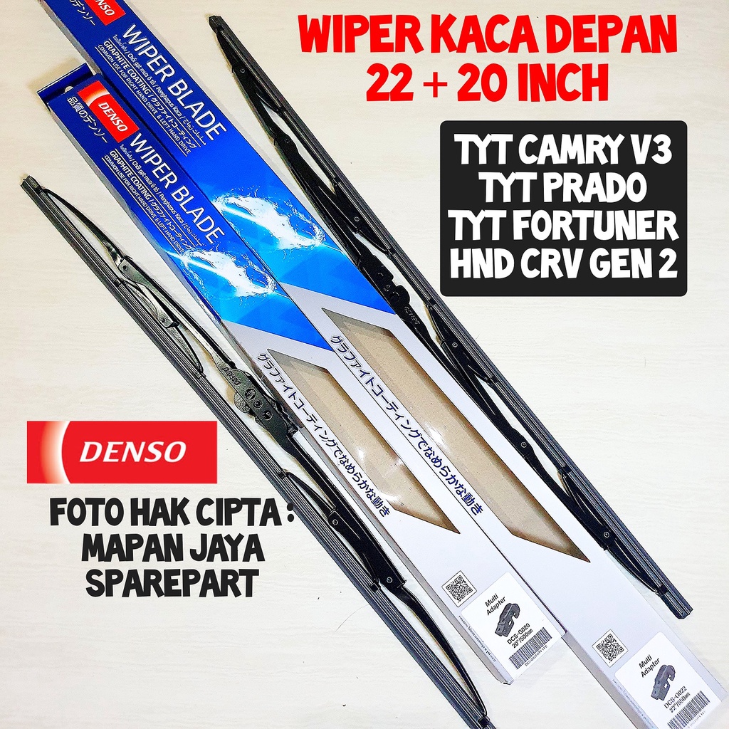 DENSO WIPER KACA DEPAN CAMRY V3 PRADO FORTUNER LAMA CRV GEN2 ORI