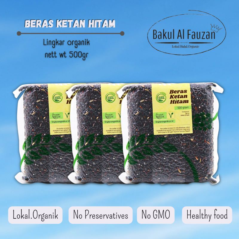 

Beras ketan Hitam organik 500gr | Beras organik | Lingkar Organik