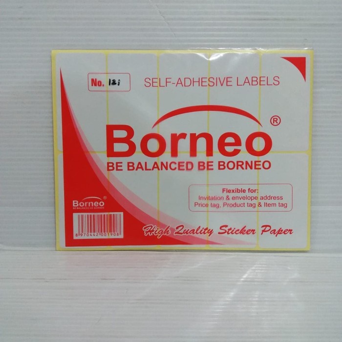 

LABEL HARGA BORNEO 121/STICKER/LABEL