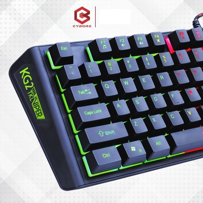 Keyboard Gaming CYBORG VIPER KG2 TKL 87 Keys Membrane Anti Ghosting