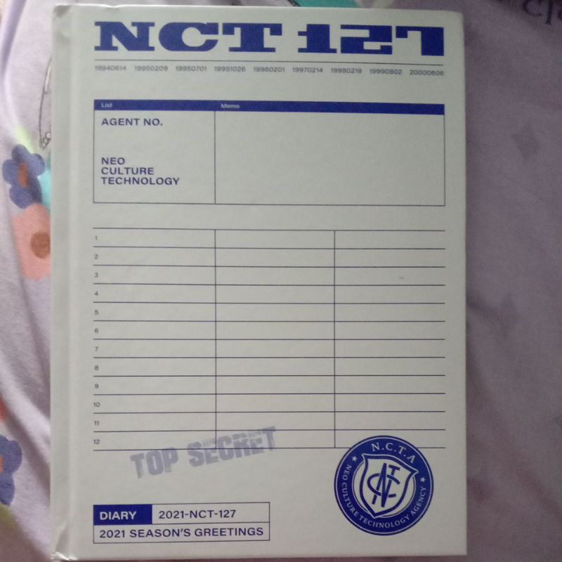 hard cover diary sg21 nct 127