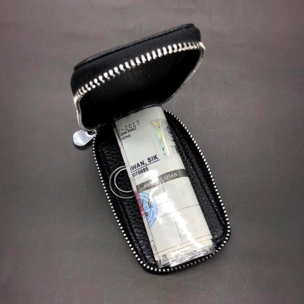 Gantungan Sarung Dompet Kunci DAD Bunga Flower Passion Persegi Kulit Premium Series
