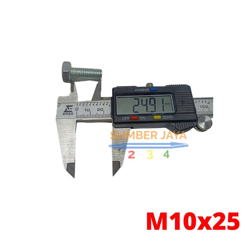 Baut mur M10 10x25 BMP / BMP 10x25 TERMURAH