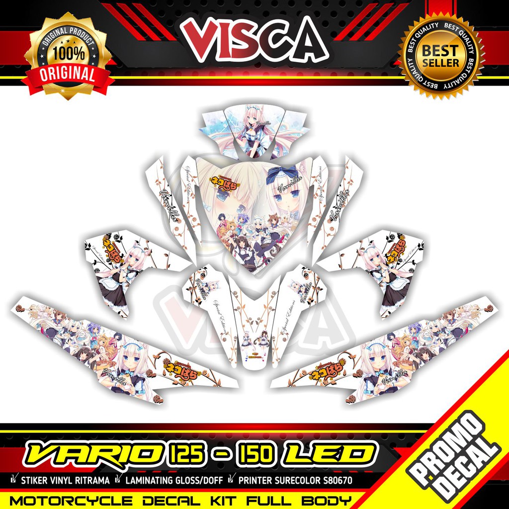 Decal Vario 125 150 Led 2016 - 2017 Full Body Stiker Vario 125 150 Led 2016 - 2017 Full Body Stripin