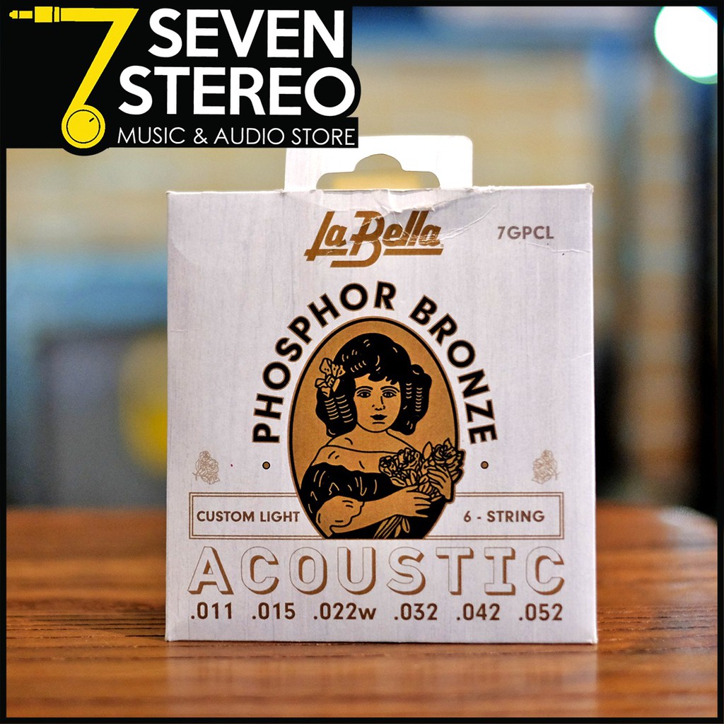 La Bella 7GPCL 11-52 Phosphor Bronze Acoustic String Senar Gitar