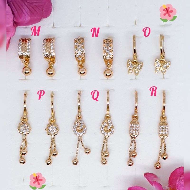 Anting xuping lapis mas 18 k permata zircon ♡TIN-15♡