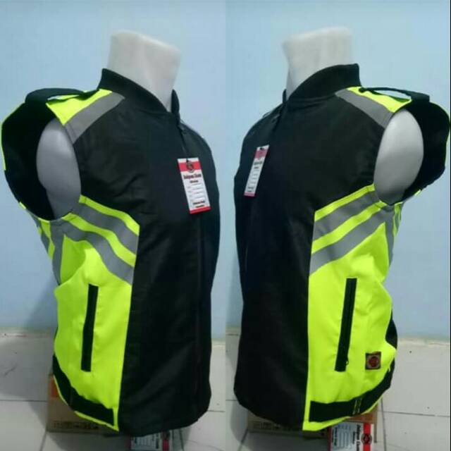 Rompi Motor Rompi Polisi Bikers Touring Harian Hijau Stabilo 07