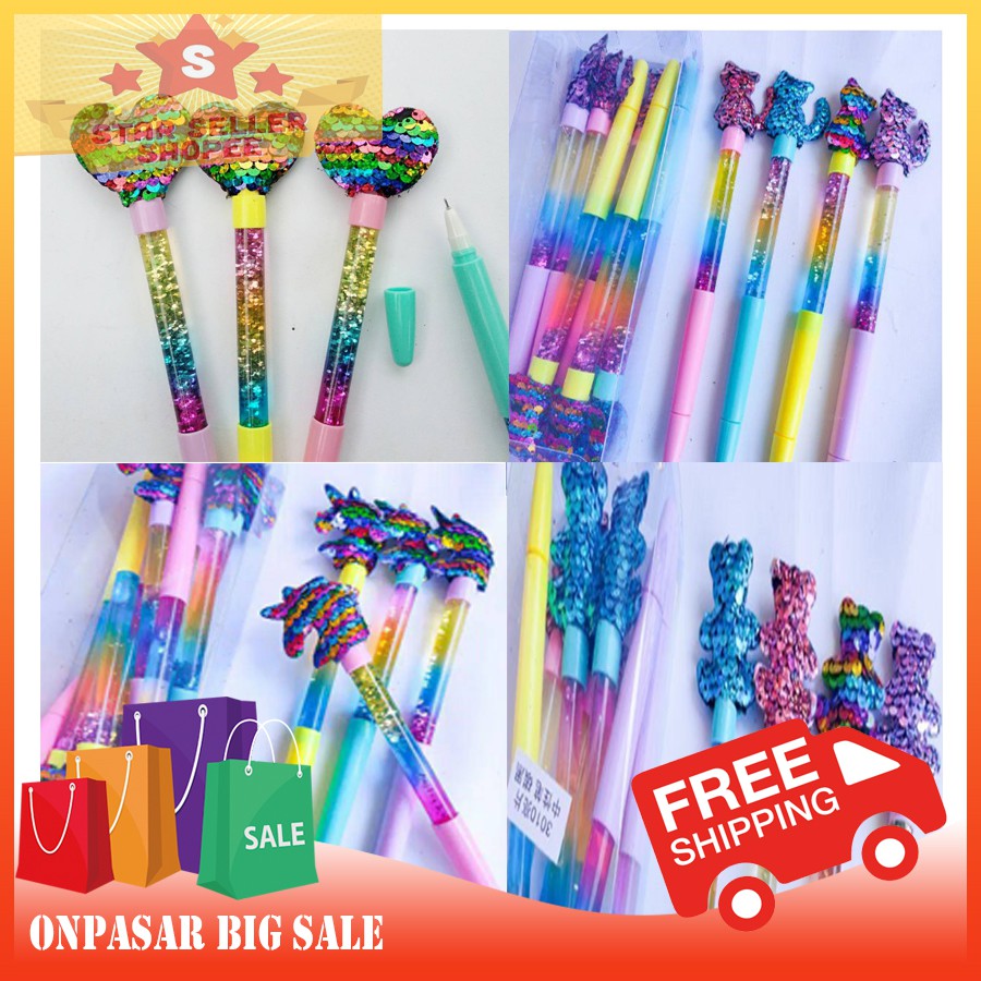 

PULPEN GLITTER AIR MANIK-MANIK FANCY GEL PEN