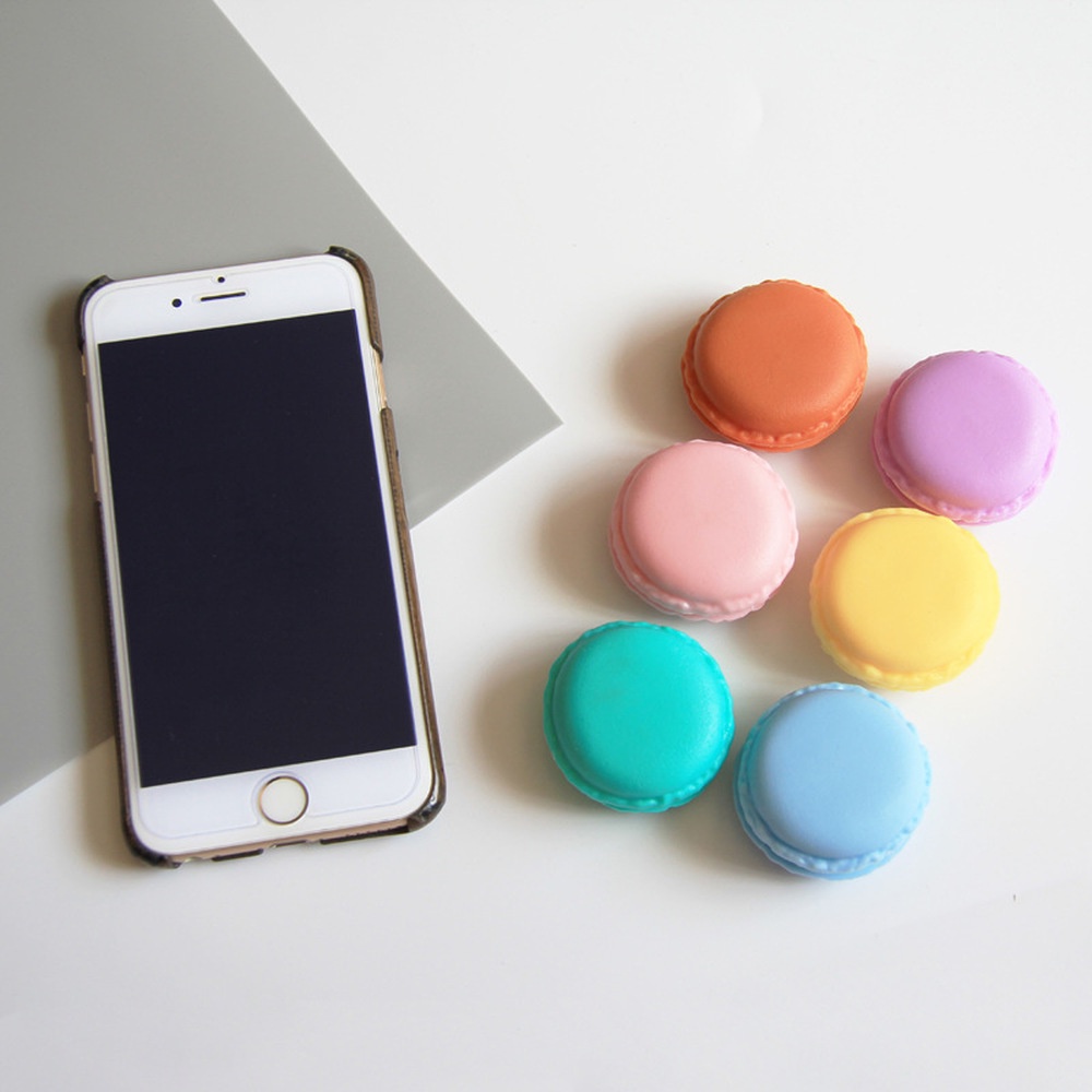 Kotak Penyimpanan Perhiasan Bentuk Macaron Mini Warna-Warni