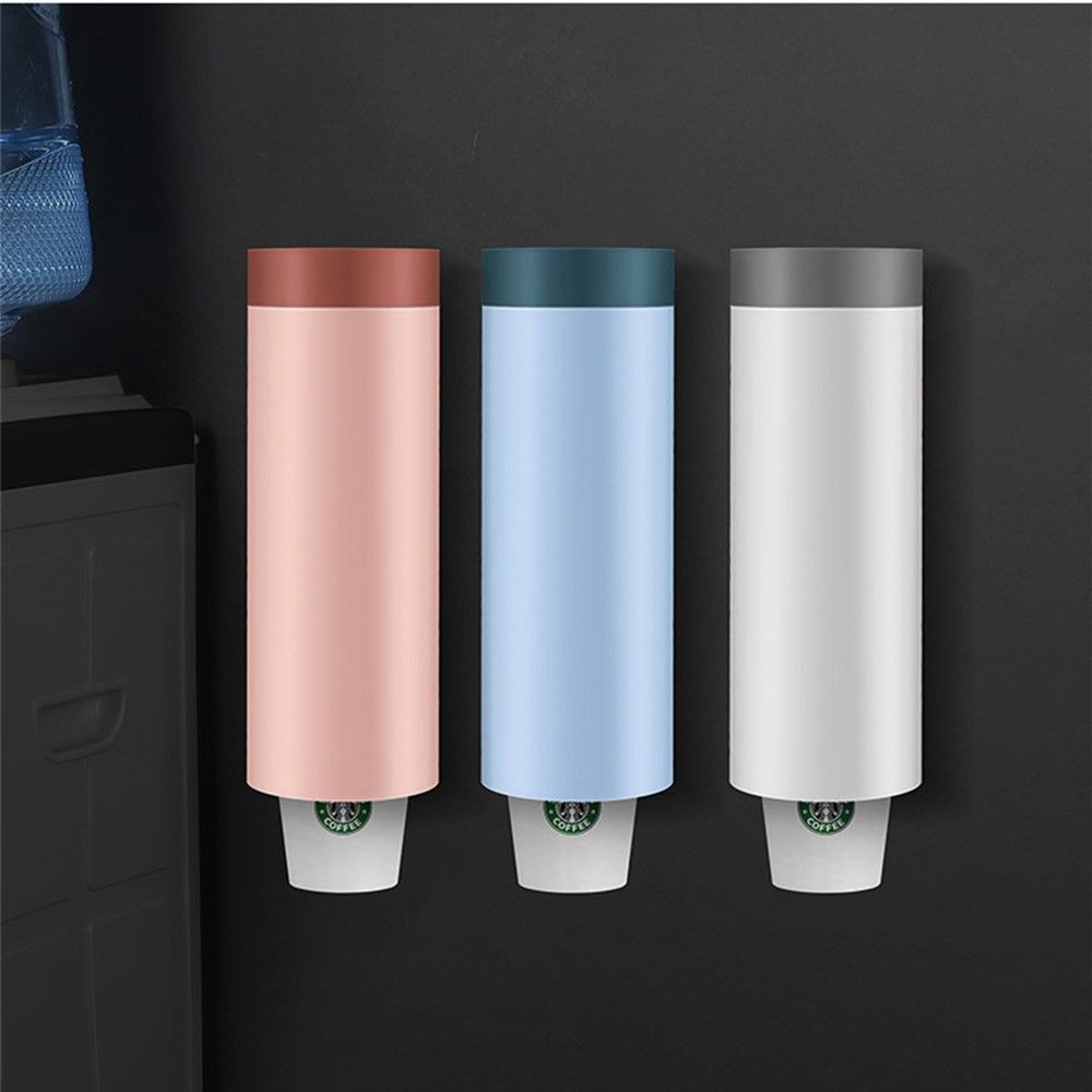 PREVALENT New Cup Dispenser Creative Disposable Cups Holder Cup Holders Office Wall Mount Home Adhesive With Paste Pull Type/Multicolor