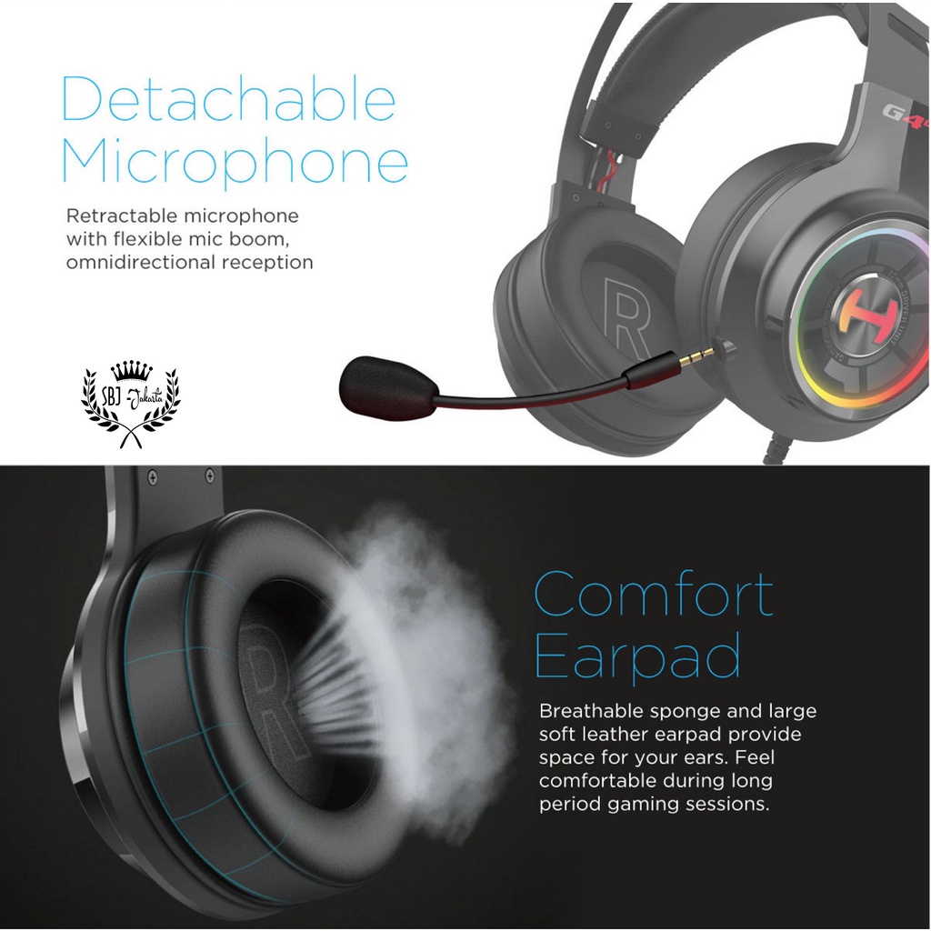 HEADPHONE GAMING MULTIFUNGSI HECATE G4 TE HEADSET Headphone 7.1 SURROUND 50mm NdFeB driver TUNED for E-SPORT