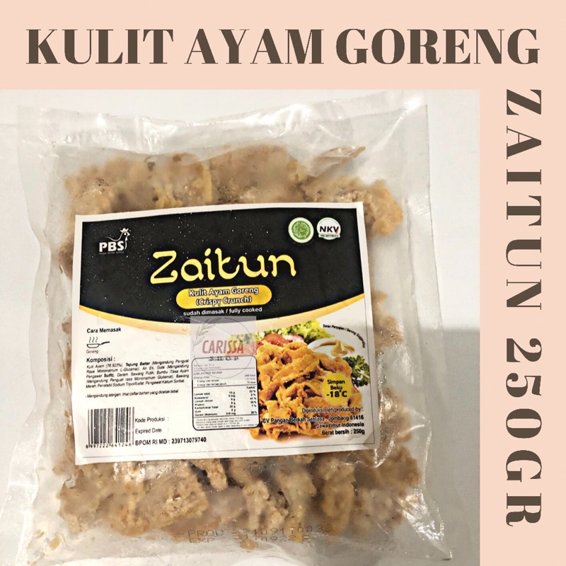 

Kulit Ayam Zaitun Crispy Crunch 250g