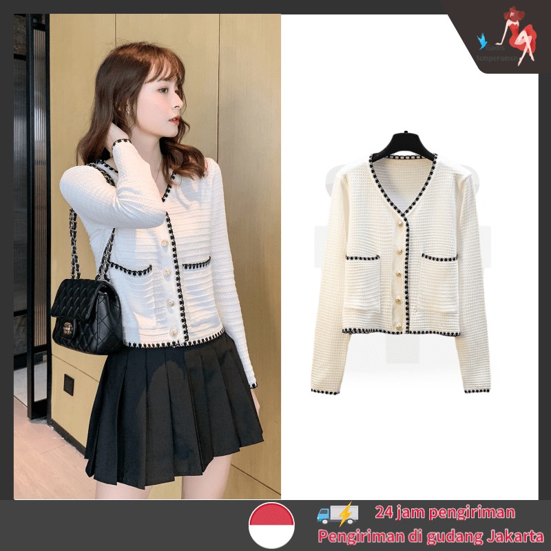 Blouse wanita Cardigan/Outer Baju Rajut Wanita Cardigan Panjang/Korean style baju Wanita fashion Baju Rajut