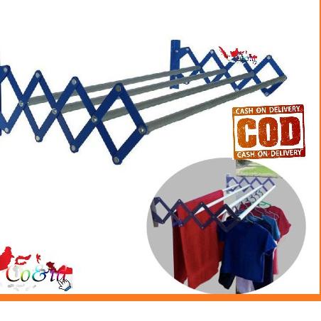 ◙ Jemuran Dinding Lipat Jumbo Aluminium Hanger Gantungan Rak Baju ☟