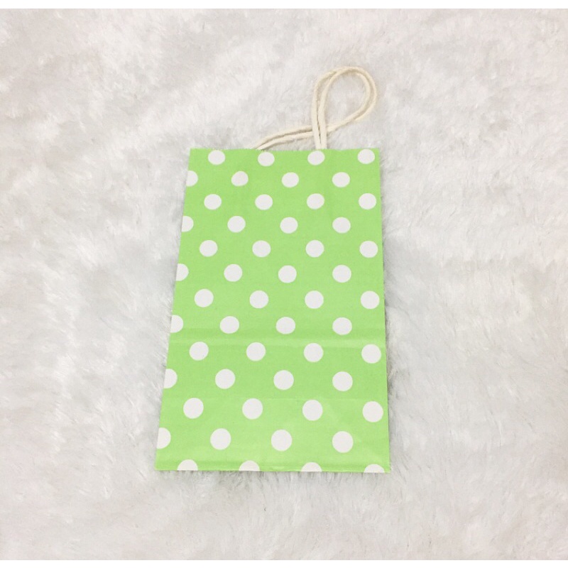 

Polkadot Green Shopping Bag Gift Bag Tas Bungkus Kado Mini Bag