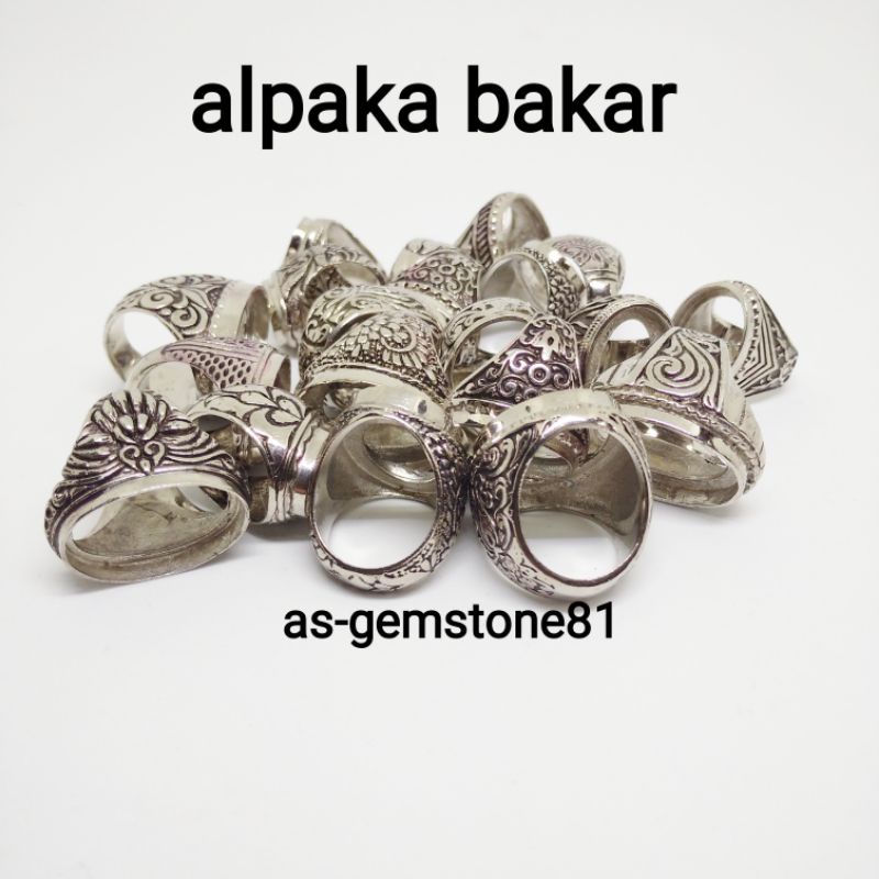 Emban Ring Cincin [alpaka] tanam bakar