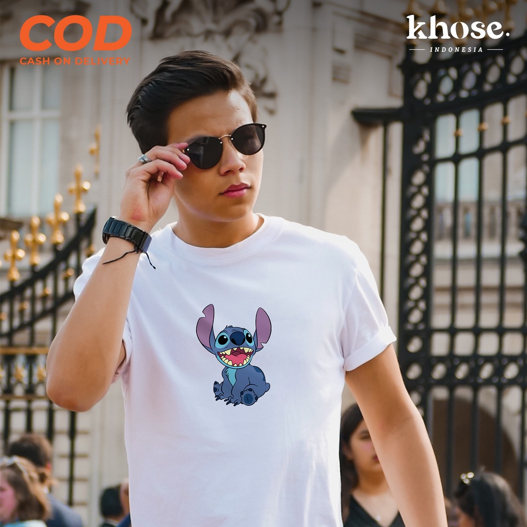 KHOSE Kaos Sablon Digital Stitch KODE S-14 / Kaos Couple / Kaos Murah Oversize