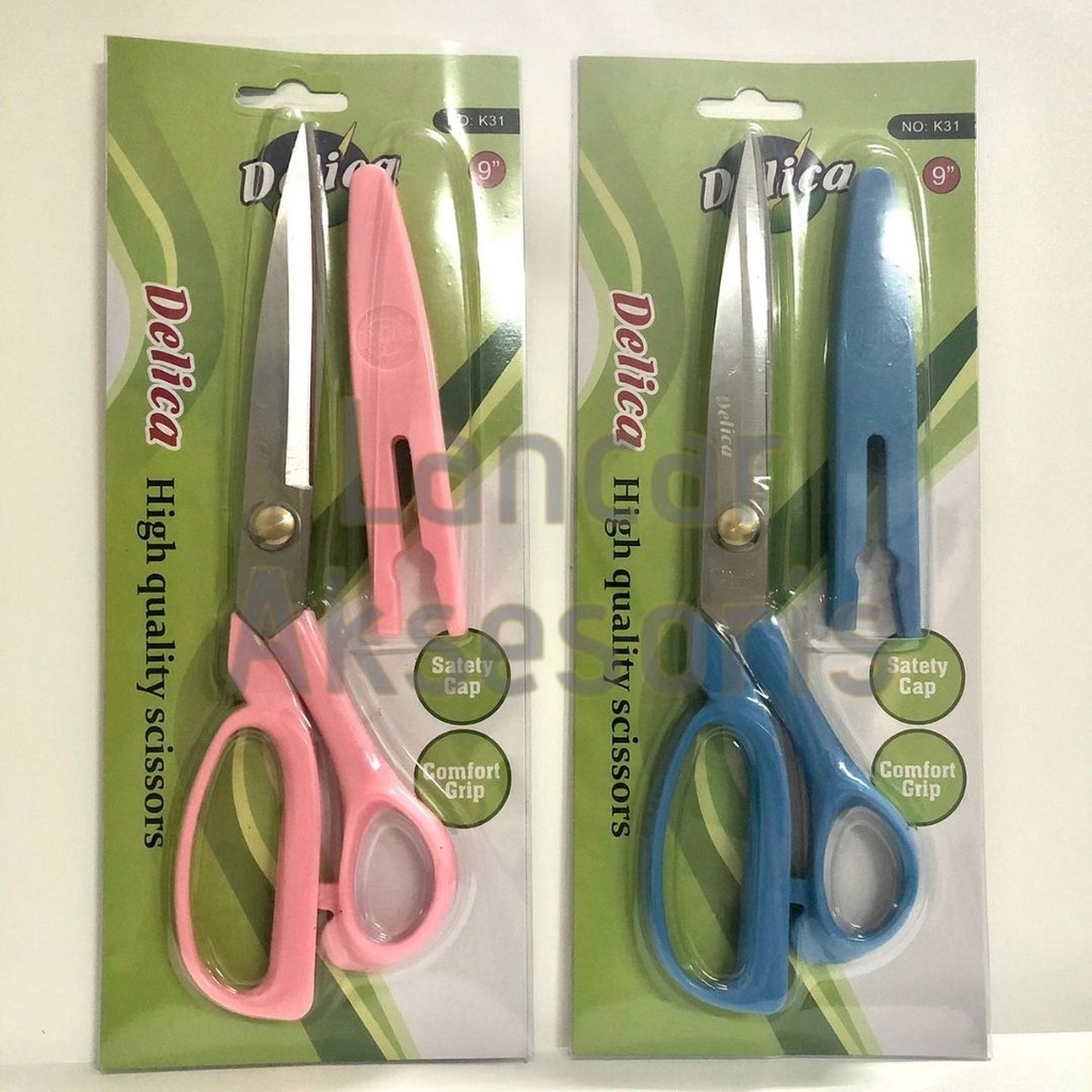 Gunting Kain Bahan Jahit Stainless Steel /Gunting Tajam Delica 9" 23 cm / Gunting Tajam