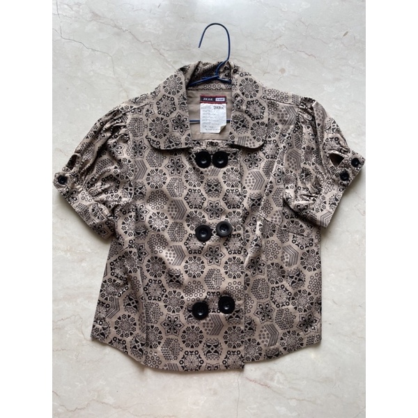 Preloved Blazer lengan pendek bermotif JKNK