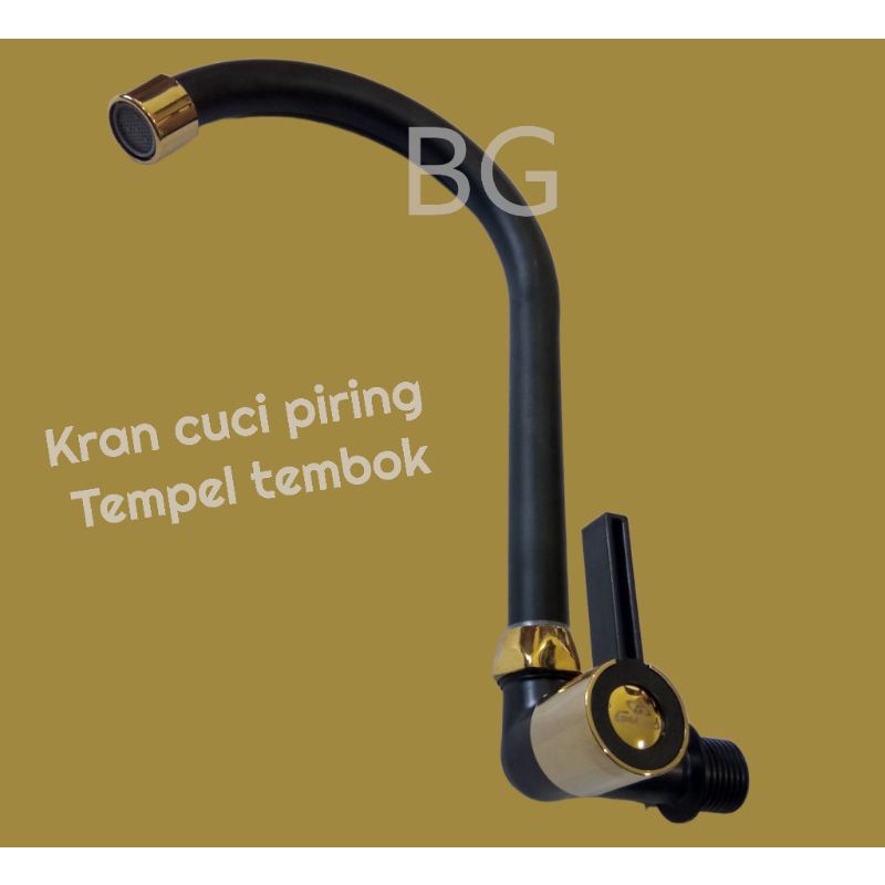 KRAN ANGSA EKONOMIS STAINLESS / ANTI KARAT CUCI PIRING MURAH MERIAH | Kran Ansa Spot Black Gold