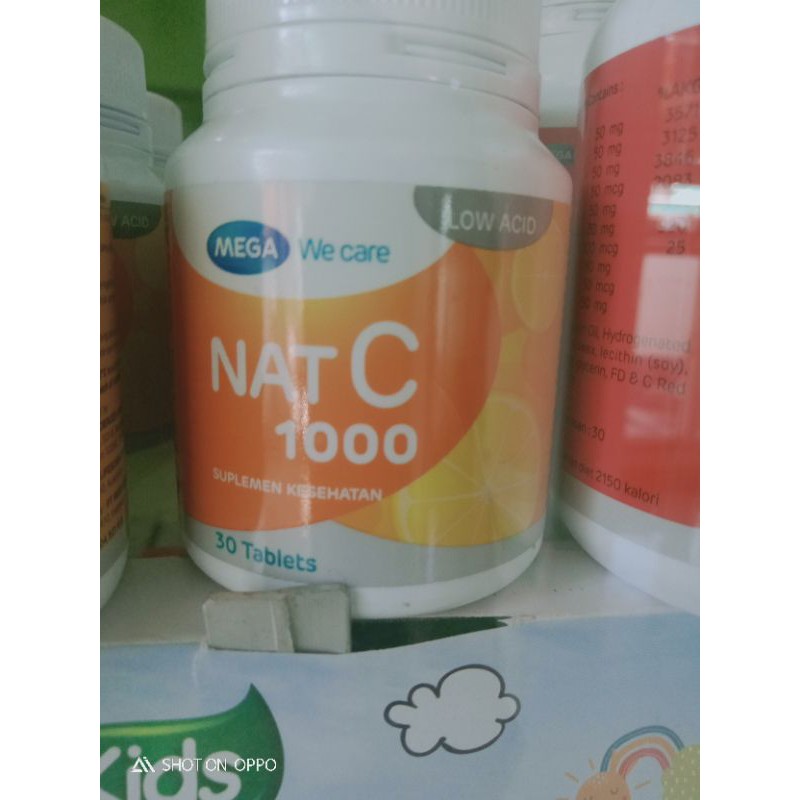 NAT C 1000 ISI 30 TABLET VITAMIN C 1000mg DIJAMIN ORIGINAL 100%