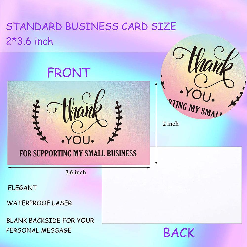 R-flower 50PCS Thank You Card 5 * 9cm Online Ecer Express Appreciation Kartu Ucapan